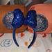 Disney Accessories | Disney 2020 Blue Glitter Minnie Mouse Ears Headband | Color: Blue | Size: Os