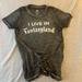 Disney Tops | Disney I Live In Fantasyland Shirt Sz S | Color: Gray/Silver | Size: S