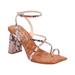 Jessica Simpson Shoes | Jessica Simpson Zofia Sandal Snake Print Heels Size 7.5 | Color: Red/Yellow | Size: 7.5