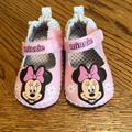 Disney Shoes | Disney Slip On Minnie Mouse Shoes With Velcro Closure And Elastic Back 6-9 Month | Color: Pink | Size: 6-9 Months