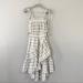 Zara Dresses | Artemis Ruffle Asymmetrical Midi Dress | Color: Gray/White | Size: S