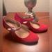 Giani Bernini Shoes | Giani Bernini Memory Foam Red Heels In Excellent Condition Size 7 | Color: Red | Size: 7