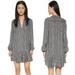Free People Dresses | Free People Slubby Floral Printed Button Down Grey Dress | Color: Gray | Size: S