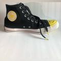 Converse Shoes | Converse Chuck Taylor Black High Tops Yellow Smiley Face Shoes | Color: Black/Yellow | Size: 11