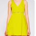 Zara Dresses | Neon Zara Cutout Dress | Color: Green/Yellow | Size: S