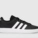 Adidas Shoes | Adidas Cloudform Comfort Grand Court Base 2.0 Womens Tennis Shoes | Color: Black/White | Size: 8