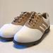 Adidas Shoes | Adidas Torsion Stripe Golf Shoes | Color: Tan/White | Size: 9.5
