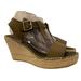 Anthropologie Shoes | Anthropologie Paseart Sz 41/10 Leather Espadrille Wedges Olive Green | Color: Green | Size: 10