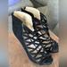 Nine West Shoes | Black Suede Nine West Stiletto Heels | Color: Black | Size: 7.5