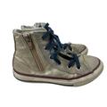 Converse Shoes | Converse Youth Chuck Taylor All Star Gold Glitter Side Zip Sneakers Sz 12y | Color: Blue/Gold | Size: 12y