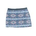 American Eagle Outfitters Skirts | American Eagle Outfitters Aztec Print Mini Skirt Boho Elastic Waist Size 8 Women | Color: Blue/Red | Size: 8