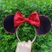 Disney Accessories | Halloween Minnie Ears | Color: Black/Red | Size: Os