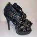 Jessica Simpson Shoes | Jessica Simpson Js-Josephine Womens Shoes Black Leather High Heels Size 6m | Color: Black/Gold | Size: 6