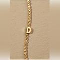 Anthropologie Jewelry | Anthropologie 14 K Gold Plated Monogram Chain Necklace Letter D | Color: Gold | Size: 18”(Letter D)