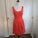 J. Crew Dresses | J Crew Suiting Womens Dress Orange Pleated Sleeveless Lined Career Size 2 | Color: Orange | Size: 2