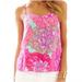 Lilly Pulitzer Tops | Lilly Pulitzer Dusk Racer Back Silk Tank Top | Color: Pink/Red | Size: Xs