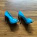 Jessica Simpson Shoes | 2 For $20 Jessica Simpson Blue Peep Toe 5 Inch High Heels | Color: Blue | Size: 6.5