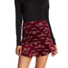 Free People Skirts | Free People Roll With Us Corduroy Mini Skirt 12 Wine Red Floral Ruffle Hem Tulip | Color: Red | Size: Xs