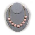 J. Crew Jewelry | J Crew Pale Pink Bubble Necklace 17-1/2" - 20-1/2" Signed Jewelry | Color: Gold/Pink | Size: Os