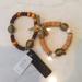 J. Crew Jewelry | J Crew Wooden Beaded Stretch Bracelets (2) | Color: Brown/Tan | Size: Os