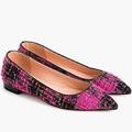 J. Crew Shoes | J Crew Pointed Toe Tweed Ballet Loafers New Sz 7.5 | Color: Pink/Purple | Size: 7.5