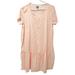 American Eagle Outfitters Dresses | Aerie Womens Mini Dress M Babydoll Pink Gold Stars Drop Hem Short Sleeve Satin | Color: Pink | Size: M