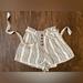 American Eagle Outfitters Shorts | American Eagle (Flowy) Stripped Belted Shorts W/Buttons Size Xs | Color: White | Size: Xs