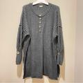 Free People Sweaters | Free People Around The Clock Dark Gray Oversized Sweater Small | Color: Gray | Size: S