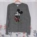 Disney Tops | Disney Grey Mickey Lightweight Sweatshirt Size Small | Color: Gray | Size: S