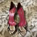 Kate Spade Shoes | Kate Spade Snakeskin Print Peep Toe Heels 5.5 B | Color: Brown/Pink | Size: 5.5