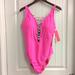 Lilly Pulitzer Swim | Lilly Pulitzer Lattice One Piece Swimsuit Hot Pink Starburst Size 12 | Color: Pink | Size: 12