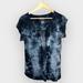 American Eagle Outfitters Tops | 3/$25 American Eagle Soft & Sexy Tie-Dye Lace Up Front T-Shirt Size Medium | Color: Black/Gray | Size: M