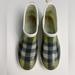 Burberry Shoes | Burberry Green And Black Nova Check Ankle Rain Boots Sz7 Good Condition | Color: Black/Green | Size: 7