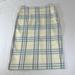 Burberry Skirts | Burberry London Pencil Skirt White Turquoise Gray Plaid Nova Check Lined | Color: White/Yellow | Size: 4