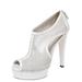 Gucci Shoes | Gucci White Perforated Leather Kim Platform Ankle Booties Size 38 | Color: White | Size: 38