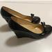 Kate Spade Shoes | Kate Spade Black Wedge Patent Bow Heels 7b | Color: Black | Size: 7