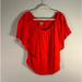 Anthropologie Tops | Anthropologie Red Ruffle Top/ Off-The-Shoulder Top Minimalist & Stylish | Color: Red | Size: L