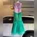 Disney Costumes | Disney Mermaid Halloween Costume Girls Kids | Color: Green/Purple | Size: M