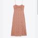 Zara Dresses | Floral Zara Midi Dress | Color: Orange/Pink | Size: S