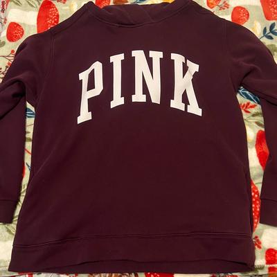 Pink Victoria's Secret Sweaters | Hooded Maroon Pink Sweater | Color: Purple | Size: L