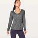 Lululemon Athletica Sweaters | Lululemon Meant To Move Long Sleeve Heathered Black Gray Workout Top | Color: Black/Gray | Size: 6