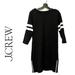 J. Crew Dresses | J.Crew Black And White Pullover Striped Zipper Dress | Color: Black/White | Size: S