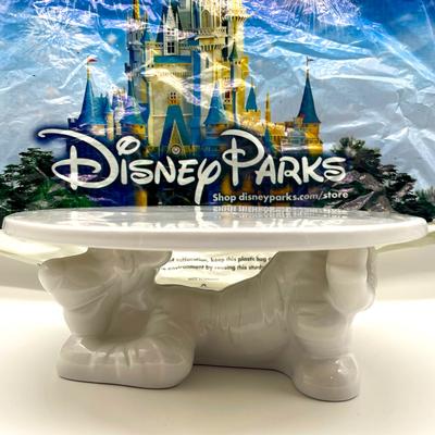 Disney Dining | Disney Parks Tiger Ceramic White Cake Cake Stand Pedestal | Color: White | Size: Os