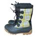J. Crew Shoes | J Crew Womens Snow Boots Black Yellow Gray Plaid Shearling Lining Size 10/11 | Color: Black/Yellow | Size: 10