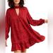 Anthropologie Dresses | G.P.D. Anthropologie Jacquard Tunic Dress Size Xs | Color: Red | Size: Xs