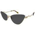 Gucci Accessories | New! Gucci Women's 60mm Gold Cat-Eye Sunglasses | Color: Black/Gold | Size: 60-19-145mm