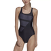 Adidas Swim | Adidas Women's Big Bars Graphic One-Piece Swimsuit Size 14 Black | Color: Black | Size: 14