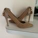 Michael Kors Shoes | Michael Kors Tan Nude Suede Pointed Toe Stilettos Women's Size Us 7 1/2 | Color: Tan | Size: 7.5