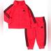 Adidas Matching Sets | 9 Months Infant Boys Or Girls Adidas Tracksuit Black & Red Three Stripes | Color: Black/Red | Size: 9mb
