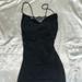 Zara Dresses | Black Zara Satin Cowl Neck Slip Dress With Lace Detail | Color: Black | Size: Xs